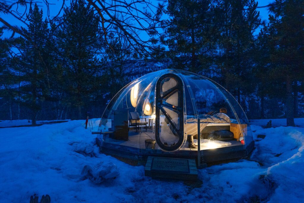 Aurora Dome during the blue hour