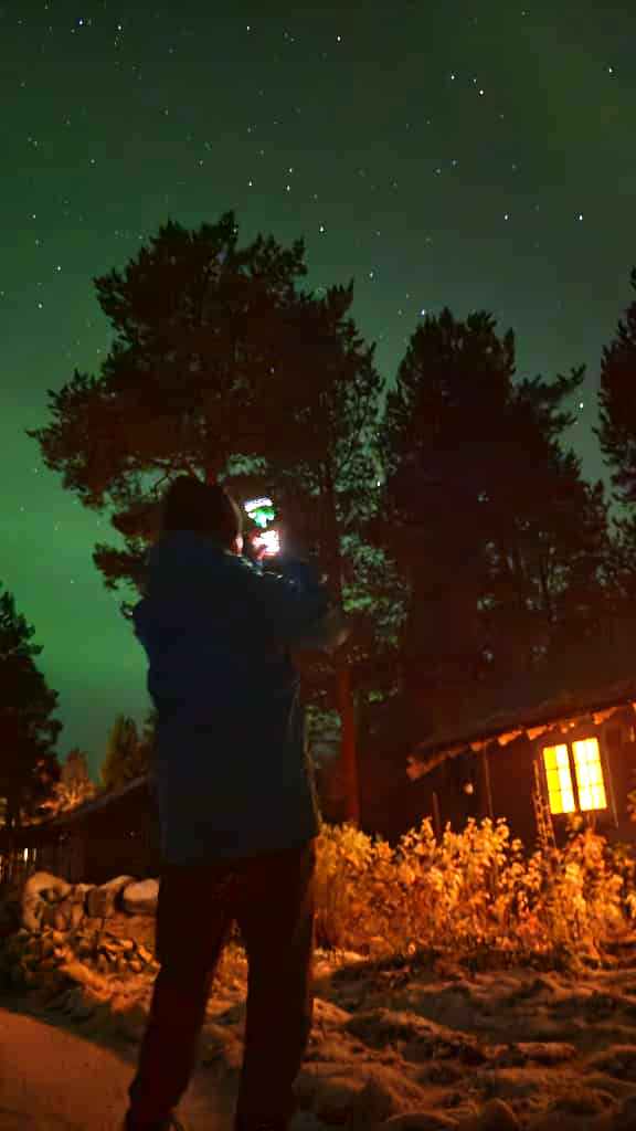 northern lights in november at onga